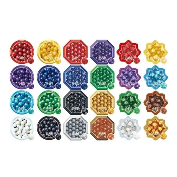 Aquabeads Sparkle Beads Refill - 2000 perler i 8 farver og 3 former