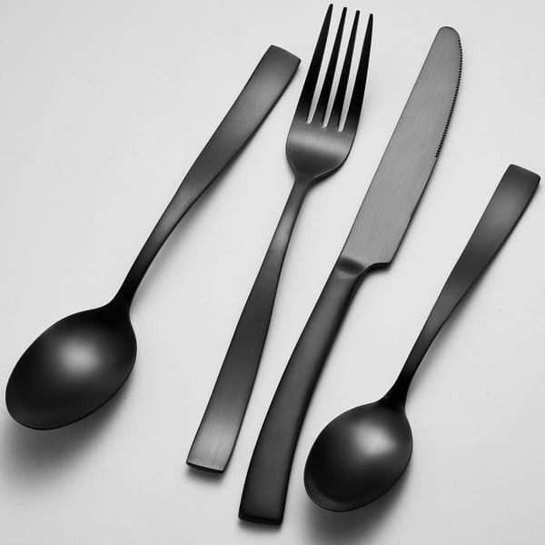 Bestiksæt - ARTHUR MARTIN - AM5136 - 24 dele - Rustfrit stål - Sort finish