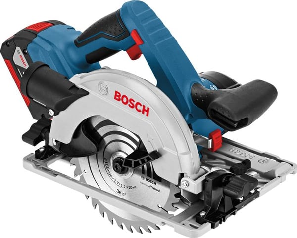 Bosch Professional GKS 18V-57 G pyörösaha + 2 x 4.0Ah akkua + GAL 18V-40 laturi + L-BOXX - 06016A2106