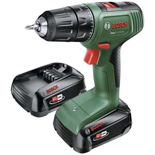 EasyDrill 18V-40 (2 x 2,0 Ah) + AL18V-20 porakone/ruuvinväännin kantolaukussa