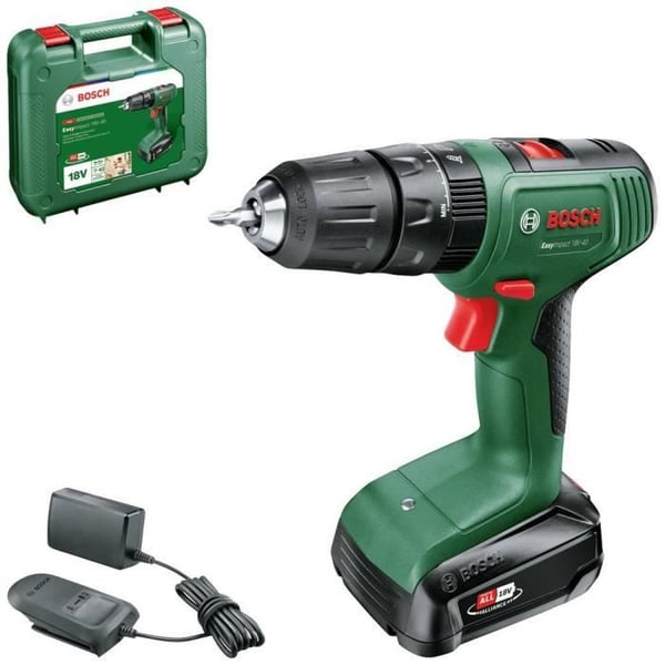 Bosch EasyImpact 18V40 slagborrmaskin + (1x 2,0Ah batteri) + AL18V-20 laddare i bärväska