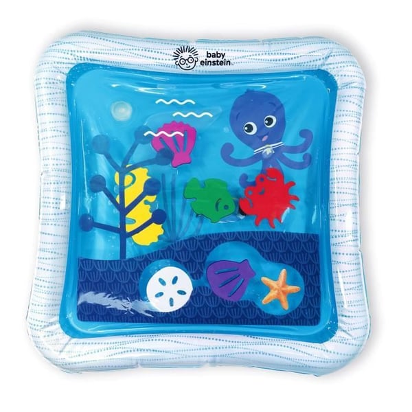 BABY EINSTEIN Vandmåtte til babyer. Sanse- og udviklingsleg. Oppustelig. Nem at rengøre. Sammenklappelig. Legetøj fra fødslen.
