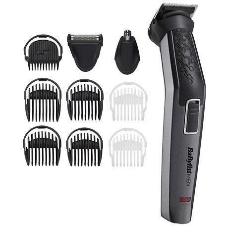 Babyliss MEN MT727E multifunktionstrimmer - 10 i 1 - kol-titanblad - 60 minuters batteritid