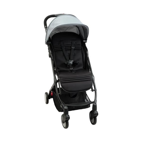 BAMBISOL - Kompakt klapvogn - YUKO - 0 til 36 måneder (maks. 15 kg) - Bærerem - 4 hjul - Sort