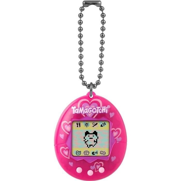 BANDAI - Tamagotchi - Alkuperäinen Tamagotchi - Paljon rakkautta - virtuaalinen elektroninen lemmikki värinäytöllä. 3 nappia ja pelejä -