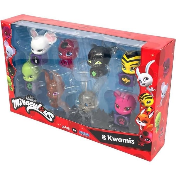Bandai - Miraculous - 8 Kwami-hahmon pakkaus - Minifiguurikokoelma - P50532