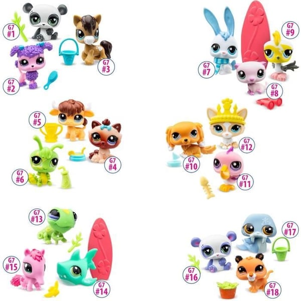 BANDAI - Littlest Pet Shop - 3 overraskelseskæledyr - Små dyr at samle på - BF00568
