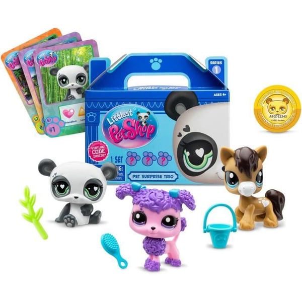 BANDAI - Littlest Pet Shop - 3 overraskelseskæledyr - Små dyr at samle på - BF00568