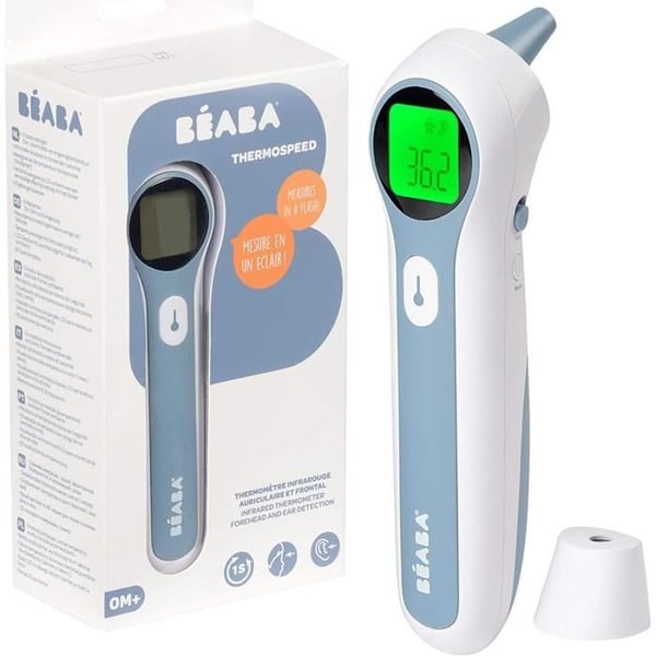 BÉABA - Beröringsfri digital infraröd termometer - Panna - Öra - Omgivningsmätning - Febervarning - Thermospeed