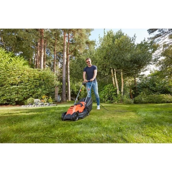 1200 W:n 32 cm:n johdollinen sähköruohonleikkuri - BLACK+DECKER - BEMW451-QS - 3 säädettävää korkeutta