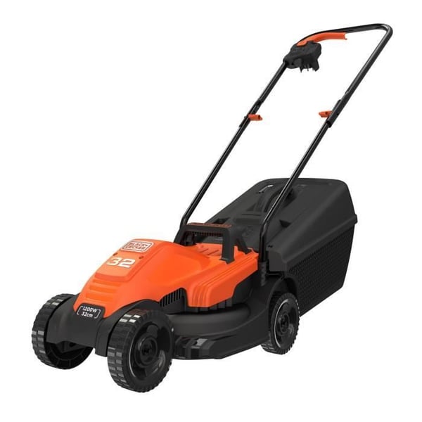 1200 W:n 32 cm:n johdollinen sähköruohonleikkuri - BLACK+DECKER - BEMW451-QS - 3 säädettävää korkeutta 1200 W:n 32 cm:n johdollinen sähköruohonleikkuri - BLACK+DECKER - BEMW451-QS - 3 säädettävää korkeutta