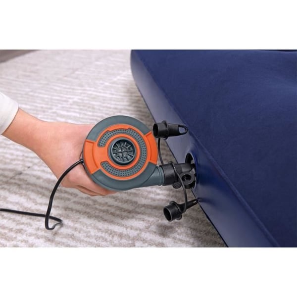 Uppblåsbar campingmadrass - BESTWAY - 2 platser - 191x137x22 cm med extern Powertouch elektrisk pump