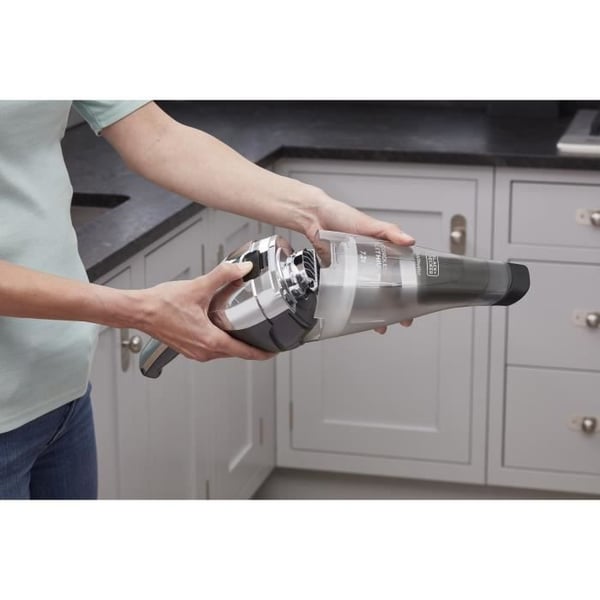 BLACK+DECKER NVC220WC-QW Dustbuster Litium 7.2V 15.5 AirWatts 385 ml Sladdlös Handhållen Dammsugare Metallic Grå