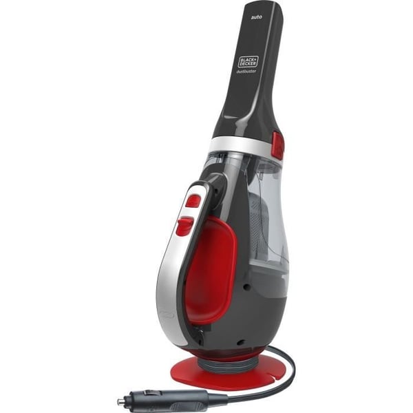 Auton käsikäyttöinen imuri - BLACK & DECKER ADV1200-XJ - 12.5 AW - 12V - Tupakansytytinliitäntä - Punainen / Harmaa