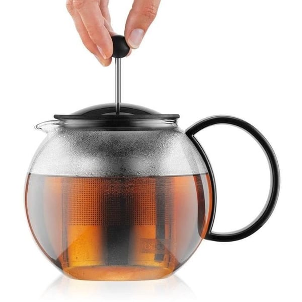 BODUM - ASSAM ranskalainen pressoteekannu - muovikansi - ruostumattomasta teräksestä valmistettu suodatin - 1,0 l