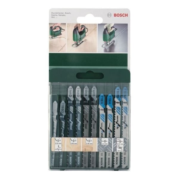 Pistosahan terät - BOSCH - 10 kpl pakkaus - HSS-bimetalli - Sekalaiset puu- ja metalliterät