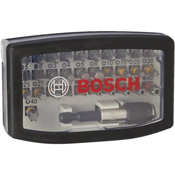 BOSCH PROFESSIONAL 32-delt skruetrækkerbitsæt (ekstra hård skruetrækkerbit, boremaskine og skruetrækkertilbehør)