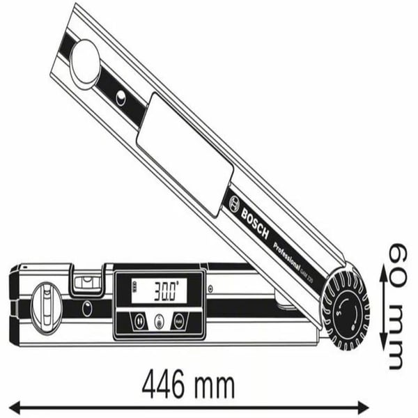 Digital vinkelmätare GAM 220 Professional - BOSCH - 0601076500