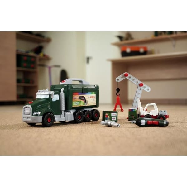 Tee-se-itse-lelu - KLEIN - Bosch DIY-kuorma-auto koottavaksi/purettavaksi - Rakennussarja, jossa on yli 80 osaa.