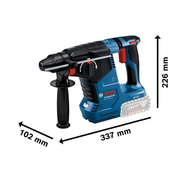 Bosch Professional GBH 18V-24 C SDS-PLUS slagborrmaskin + 2 x 5,0Ah batterier + GAL 1880 laddare - 0611923003