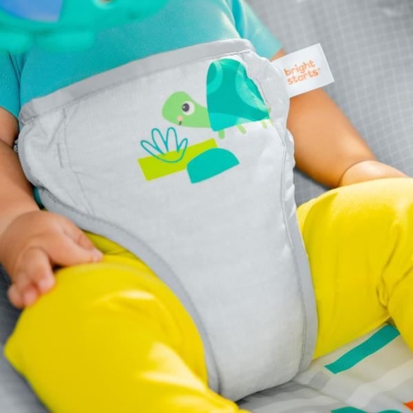 BRIGHT STARTS Babysitterdjur. Lugnande vibrationer. Aktivitetsbåge med interaktiva leksaker