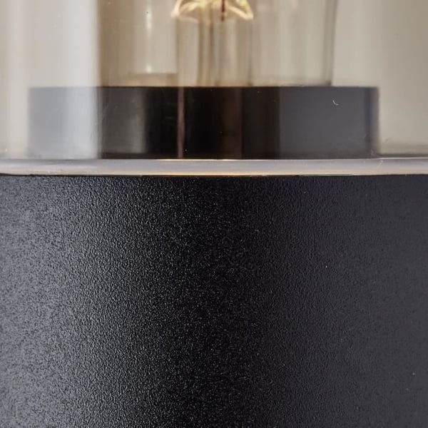 SERGIORO utomhusvägglampa med rörelsedetektor - Frostad svart - E27 20W - Aluminium/Plast - IP44