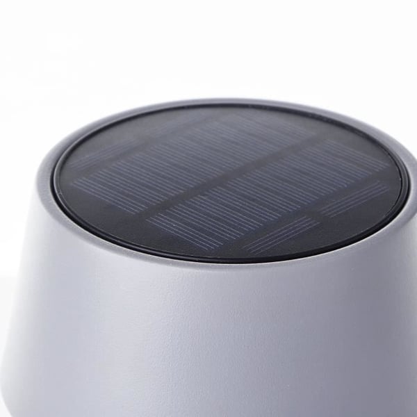 Udendørs bordlampe - BRILLIANT - PICCO - LED og solcelle - Metal og plastik - 5 W - Frostet grå