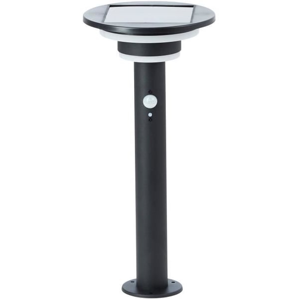 Utomhuspollare - BRILLIANT - GARVINA - LED och solcell - Rörelsedetektor - Rostfritt stål och plast - 4 W - Svart