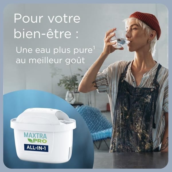 BRITA patron - Maxtra Pro All-In-1 - Pakke med 4 - Op til 600 liter filtreret vand