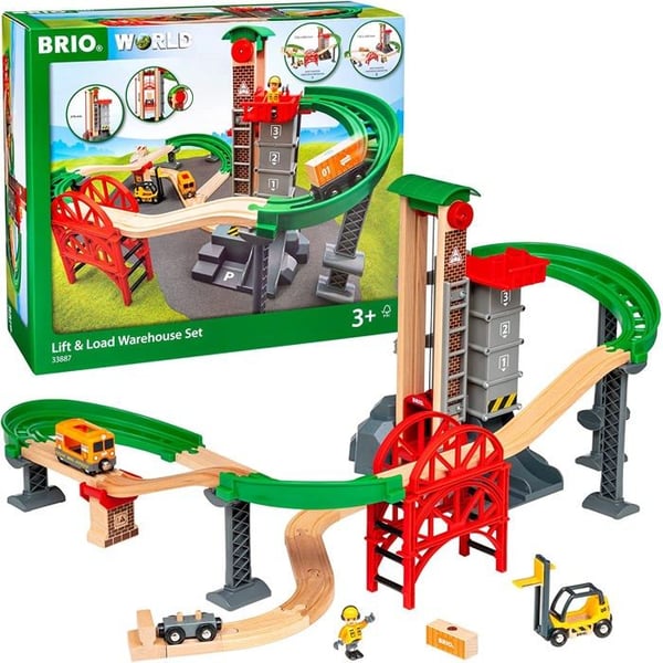 BRIO World Grand Circuit Multimodal Platform - 32-delt bokssæt - Trætogsæt - Ravensburger - Fra 3 år - 33887