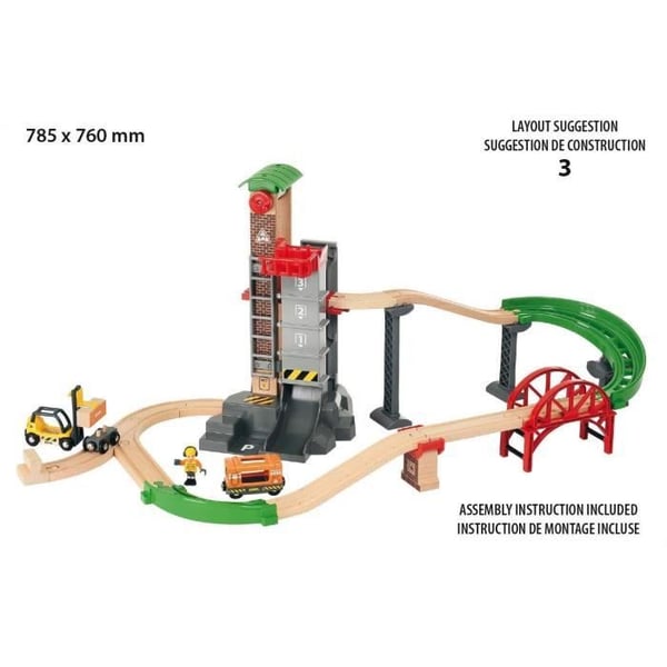 BRIO World Grand Circuit Multimodal Platform - 32-delt bokssæt - Trætogsæt - Ravensburger - Fra 3 år - 33887