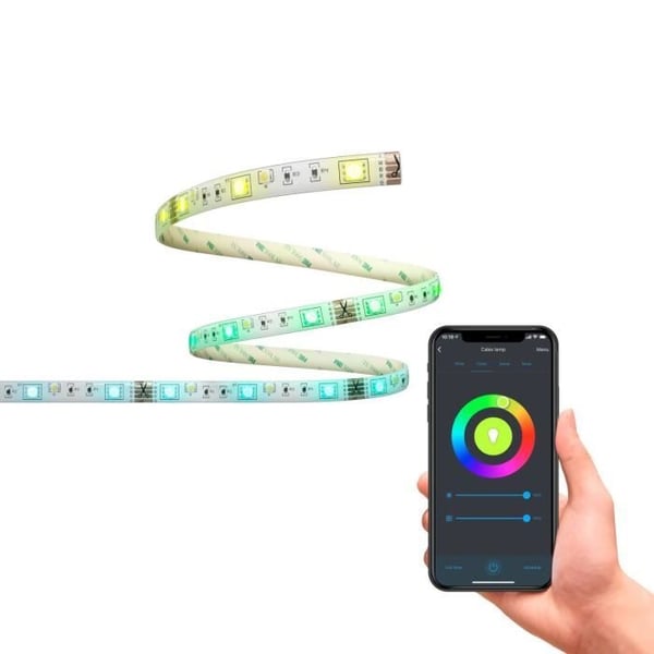CALEX - Smart LED-stribe 2M 6,8W 480lm RGBCCT 2700-6500K + Fjernbetjening