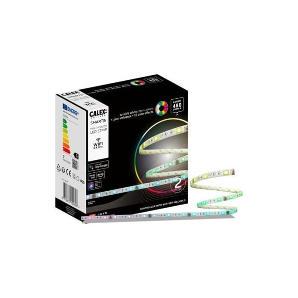 CALEX - Älykäs LED-nauha 2M 6.8W 480lm RGBCCT 2700-6500K + Kaukosäädin