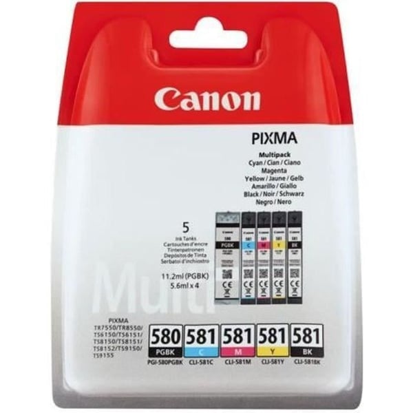 Bläckstråleskrivare - CANON PIXMA TS705a - 5 bläckpatroner - Färg - Wi-Fi - Svart