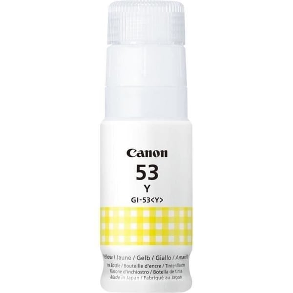 Bläckflaska - CANON - GI-53Y - Gul - Kompatibilitet med PIXMA G650 och G550 - (4690C001)