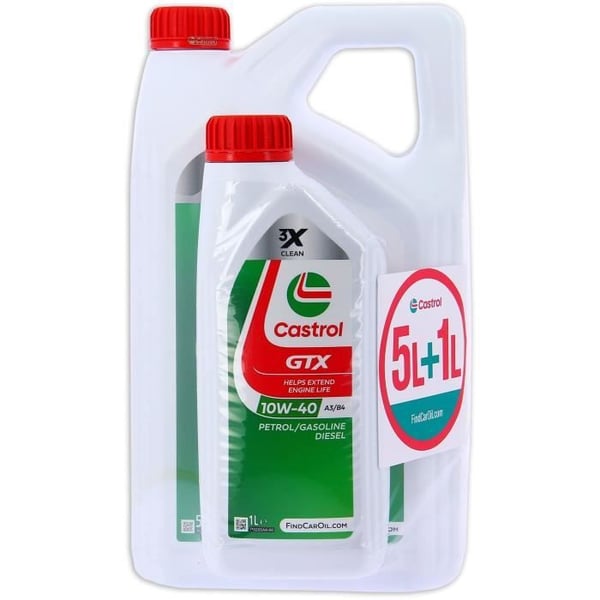 Moottoriöljy - CASTROL GTX - 10W-40 A3/B4 - 5L+1L - 057026
