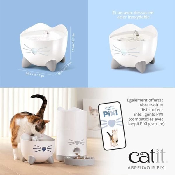 CAT IT Automatisk kattvattenfontän - 2,5 L - Blå