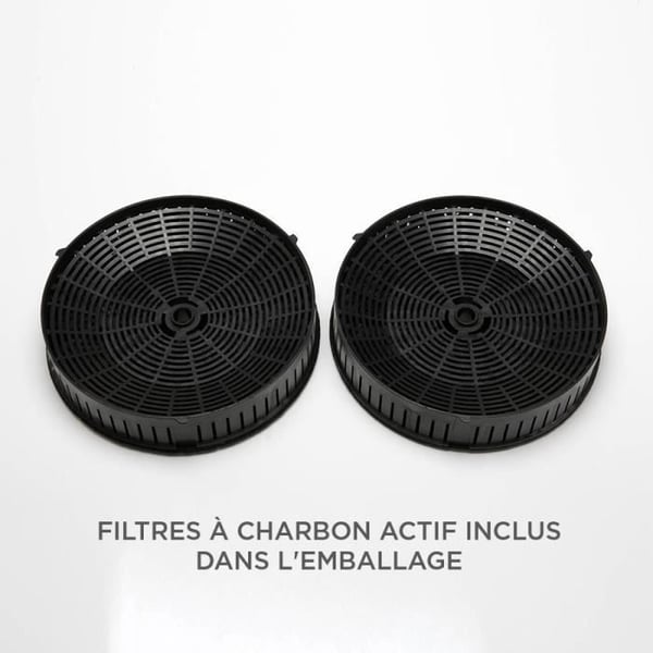Sort dekorativ emhætte - A - CONTINENTAL EDISON CEHD6065B - L60 cm