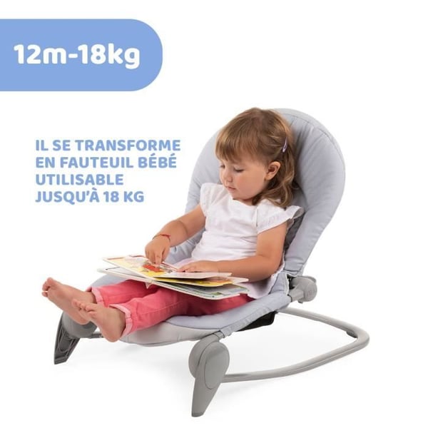 CHICCO udviklende liggestol - BALLON DOTS model - musikalsk. med legetøjsbue og vibration