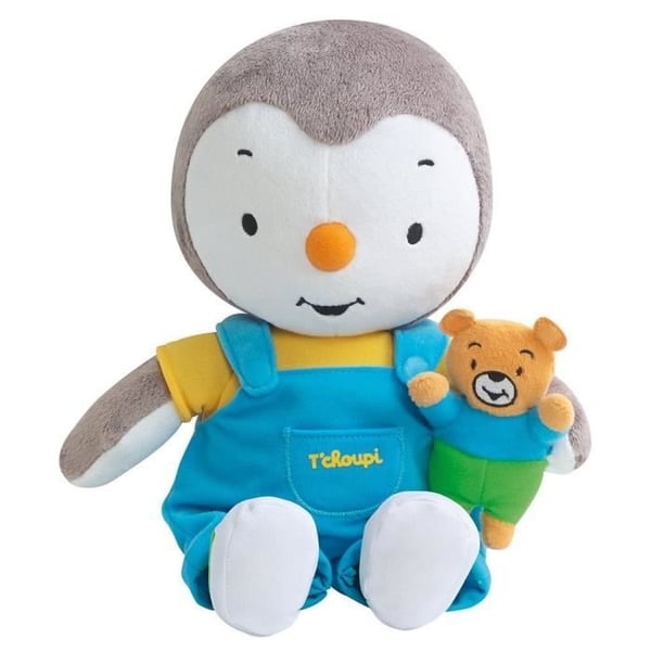 Jemini T'choupi - 30 cm Tchoupi plyslegetøj med bamse