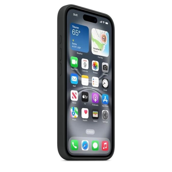 APPLE iPhone 16 - Silikone-etui med MagSafe - Sort