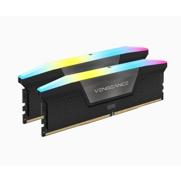 RAM-hukommelse - CORSAIR - Vengeance RGB DDR5 - 32GB 2x16GB DIMM - 5600 MHz - 1.25V - Sort (CMH32GX5M2B5600C40K)