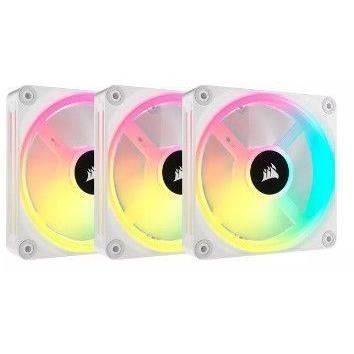PC-ventilation - CORSAIR - QX RGB-serien - iCUE LINK QX120 RGB HVID - 120 mm - Starter Kit