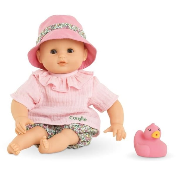 Babydukke - COROLLE - Babybade Coralie - 30 cm - badelegetøj - fra 18 måneder