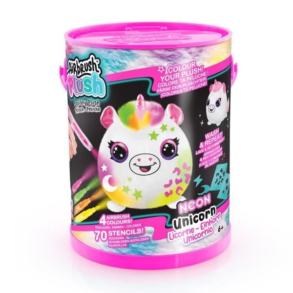 Canal Toys - Airbrush Plys - Neon Squish Plys Tønde med Tuscher og Stencils - AIR 022