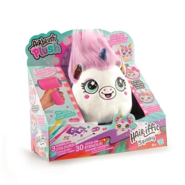 Canal Toys - Airbrush Plys - Squishy Hair'ific plyslegetøj til at style og dekorere med elektronisk spray. tuscher. -AIR 040- tilfældig
