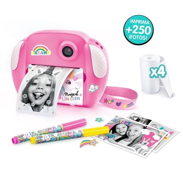 FOTOSKABER - Junior Instant Print Kamera - Enhjørningstema - CLK 013 - Canal Toys