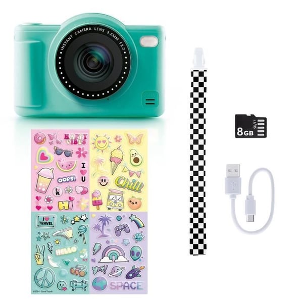 Canal Toys - Fotoskaber - Pop Digitalkamera Grøn Farve - Med 8GB SD-kort inkluderet - CLK 043