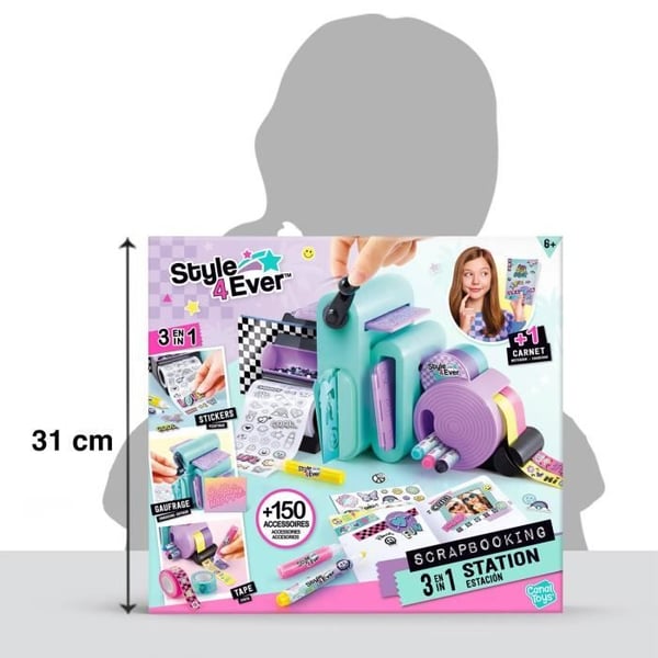 Canal Toys 3 i 1 Scrapbooking Studio Style 4 Ever - Personifiera anteckningsböcker och dekor