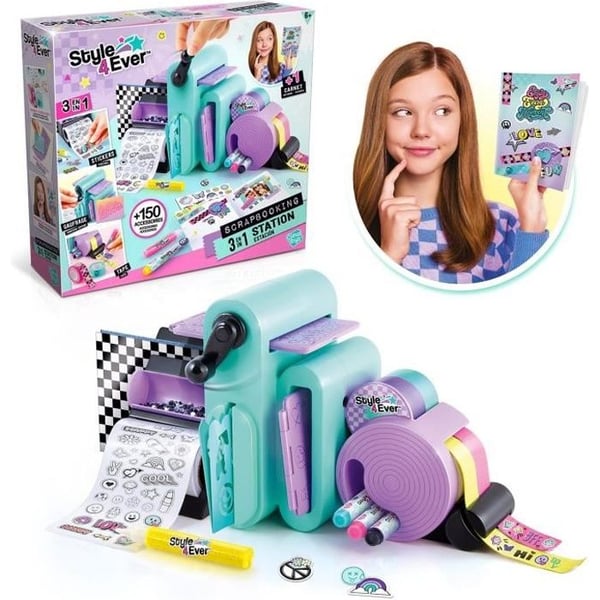 Canal Toys 3 i 1 Scrapbooking Studio Style 4 Ever - Personifiera anteckningsböcker och dekor Canal Toys 3 i 1 Scrapbooking Studio Style 4 Ever - Personifiera anteckningsböcker och dekor